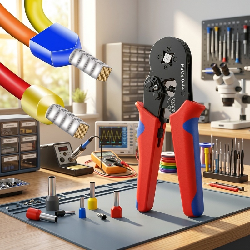 Mc4 Crimping Tool - HSC8 6-4A Fırça Sıkma Aleti, 0.25-10mm²