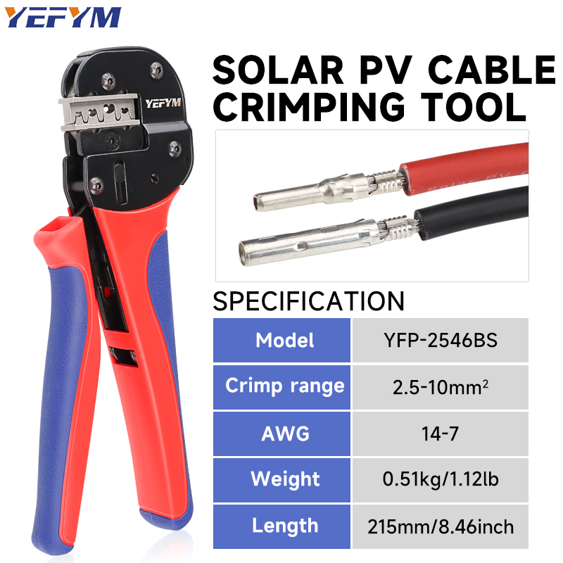 Mc4 Crimping Tool - Güneş Sıkma Aracı MC2.5/4/6/10mm2(20-7AWG)PV Bağlantı Kablosu