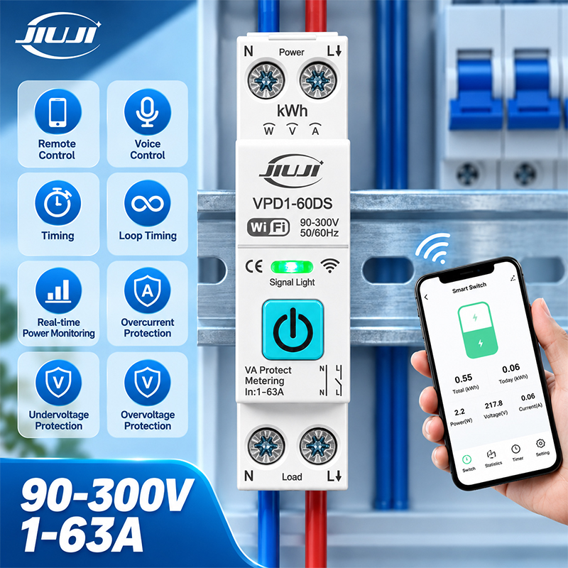 Din Rail Circuit Breaker - Akıllı WiFi DIN Ray Anahtarı 1P