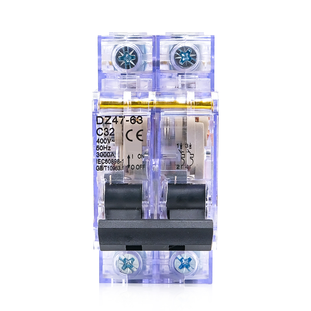 Din Rail Circuit Breaker - DZ47-63 Şeffaf Minyatür Devre Kesici 16-63A