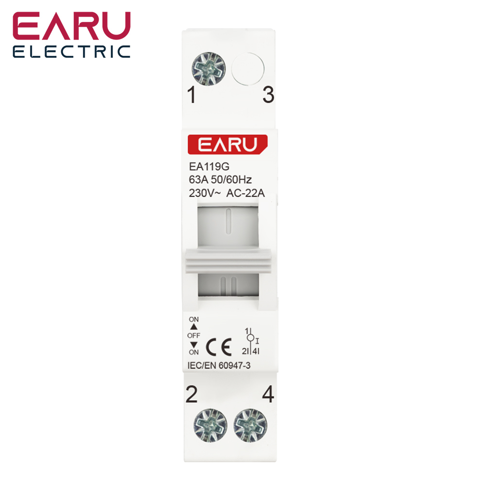 EARU 1P 40A 63A AC 230V Din Ra - Din Rail Circuit Breaker incelemesi ve fiyatı