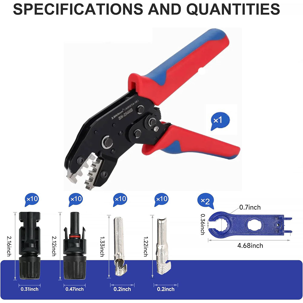 SN2546B Güneş Enerjisi Fiş Kon - Mc4 Crimping Tool incelemesi ve fiyatı